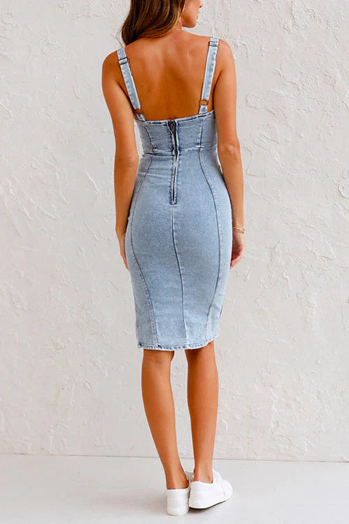 Robe Candy en Jean Fendue